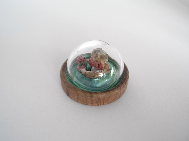 Snow monkey Baby in a hot spring - miniature pendant for Japan enthusiasts - SLIGHT IMPERFECTIONS
