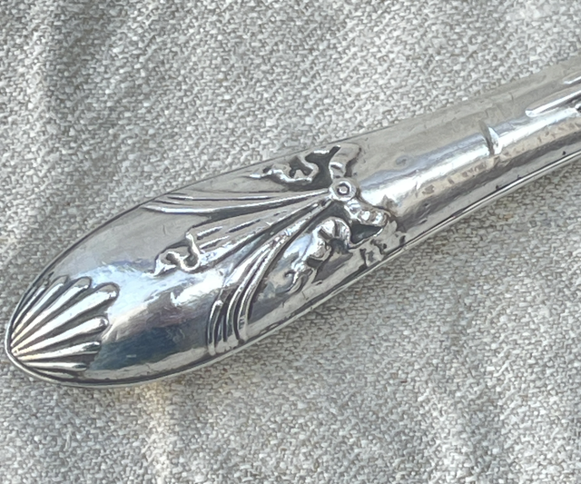 Vorlagegabel antik 800er Silber