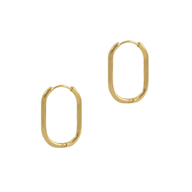 Anneaux dorés acier inoxydable 18x13mm