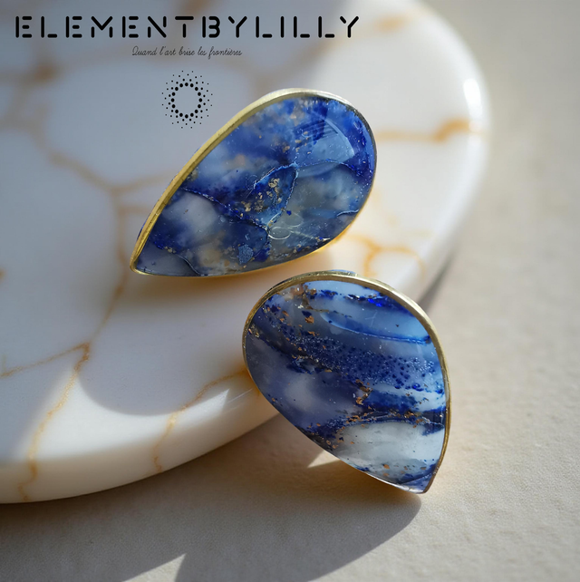 Boucles d&#039;oreilles &quot;azure rêve&quot;