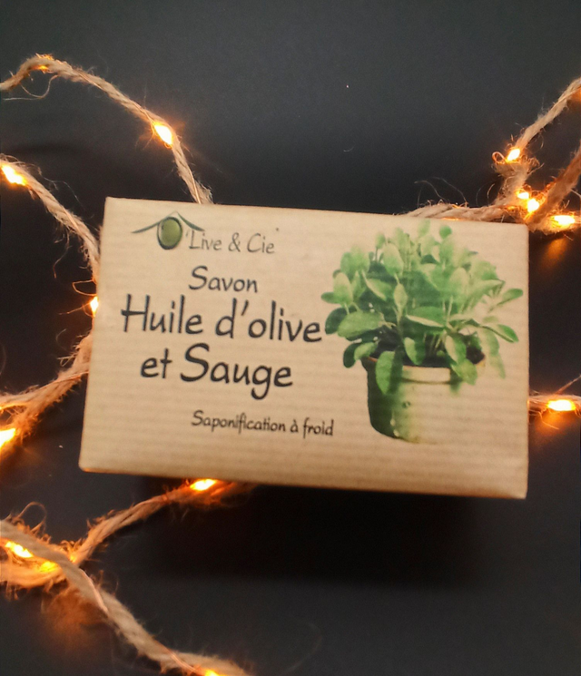 Savon Sauge, huile d'olive.