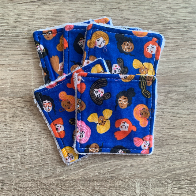 Lot de 5 lingettes lavables