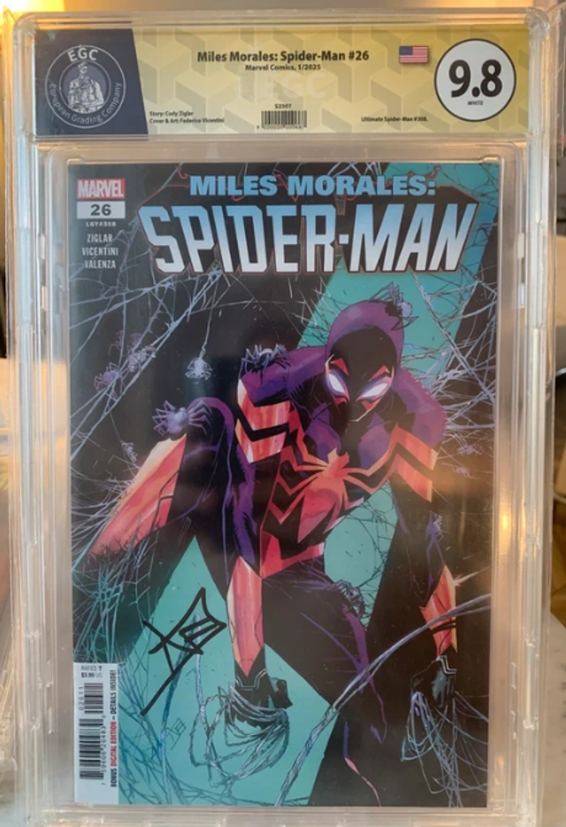Miles Morales: Spider-Man #26 (2025) – EGC 9.8 Signed Series – Federico Vicentini