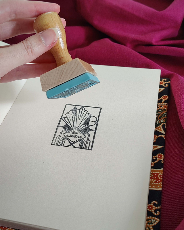 Ex-libris éclat art déco - Tampon personnalisé