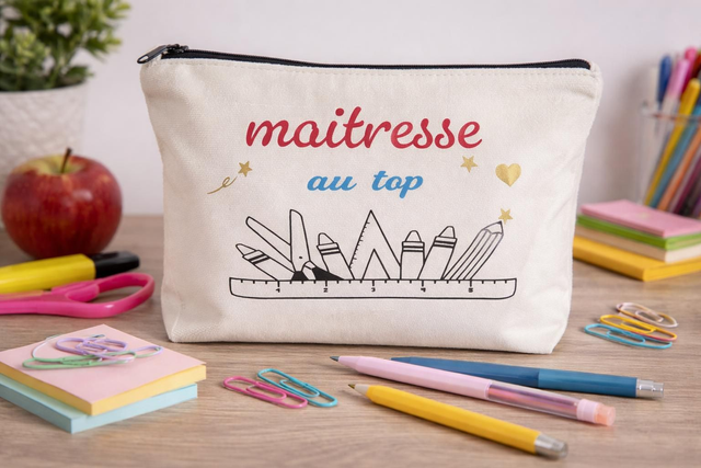 Trousse multifonction personnalisée" maitresse au top"