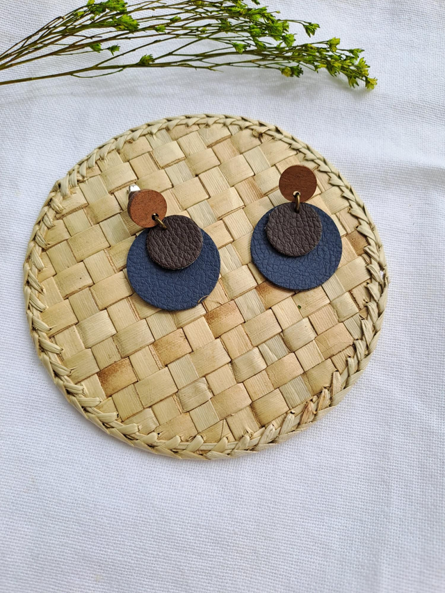 Boucles d'oreilles en matière végétale de pommes 