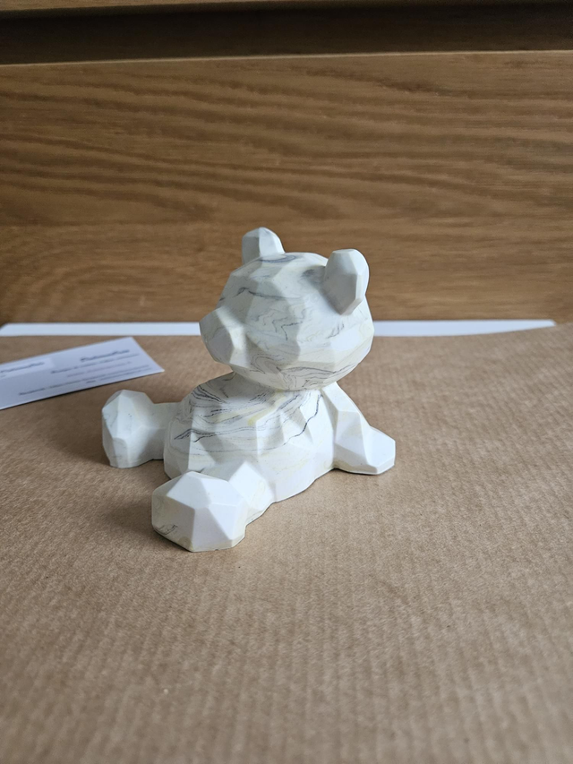 Support téléphone ours jaune marbré 