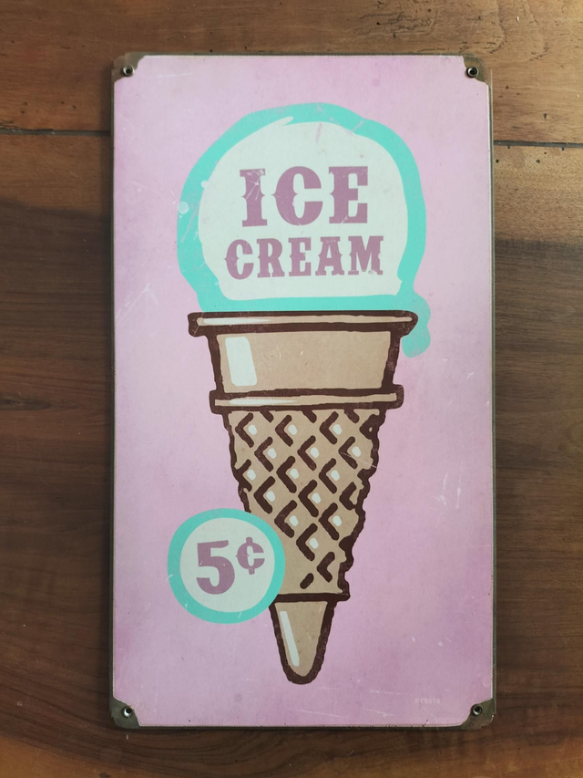 Plaque métal déco aspect vintage / Made in USA / occasion