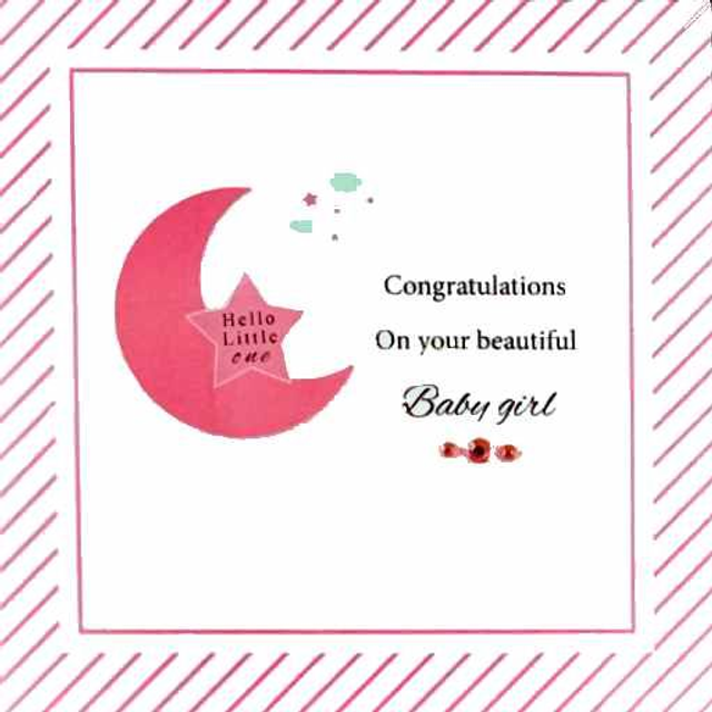 Hello Little One Star &amp; Moon - Pink