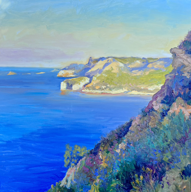 „Honigmorgen über Cassis“ Öl auf Leinwand, 80 × 80 cm, 20225