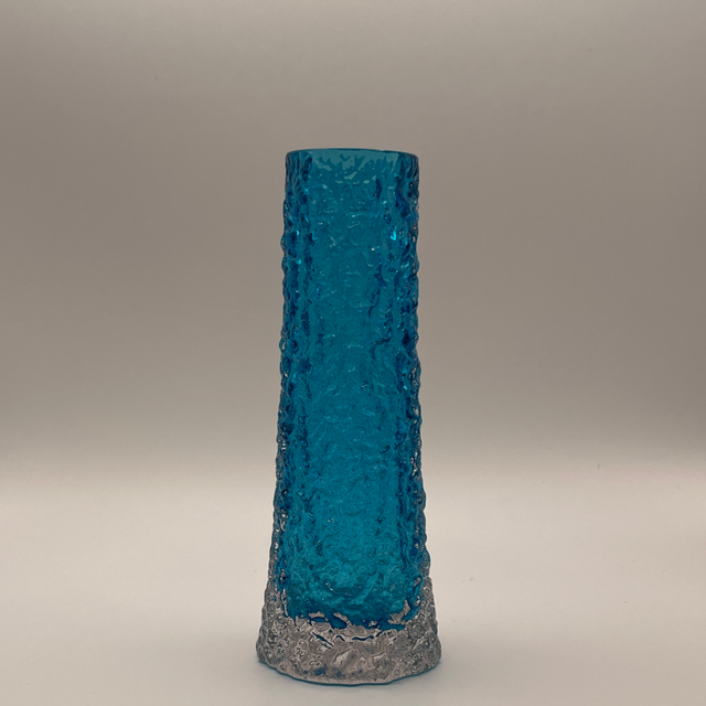Whitefriars Kingfisher Blue Finger Vase – Vintage Glass