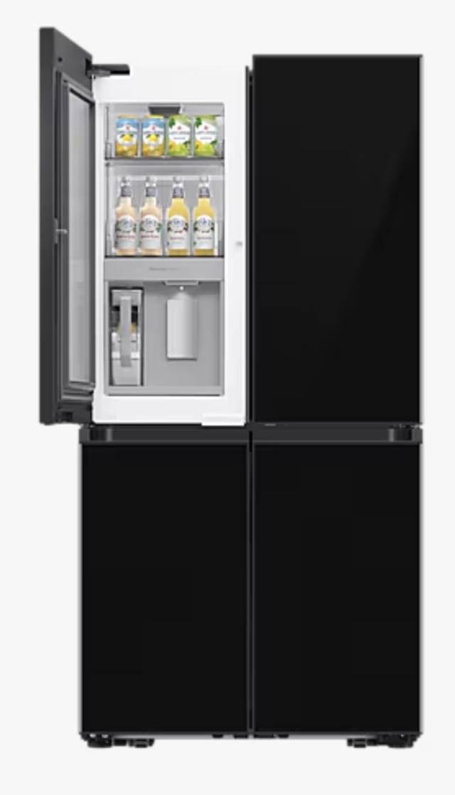 Samsung RF65DB970E22 Bespoke See Thru Door French Style Smart Fridge Freezer - Clean Black