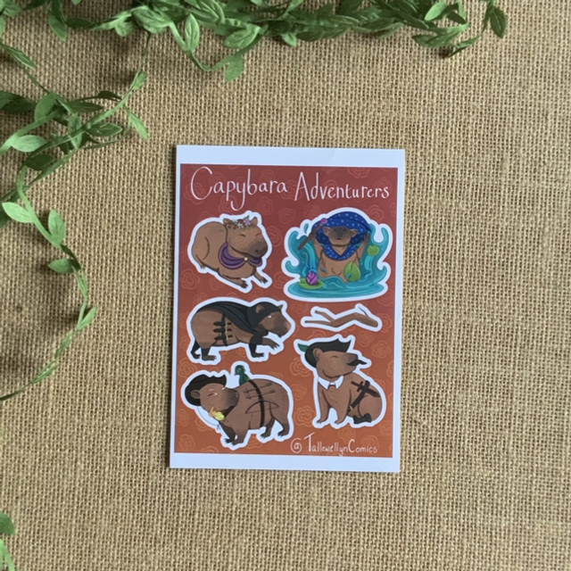 Capybara Adventurers - A6 Sticker Sheet