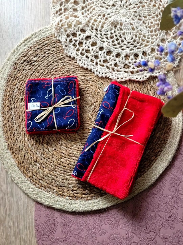 Gant soin + lingettes Petits poissons