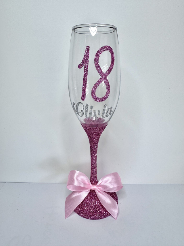 Personalised Age Champagne Flute Glass