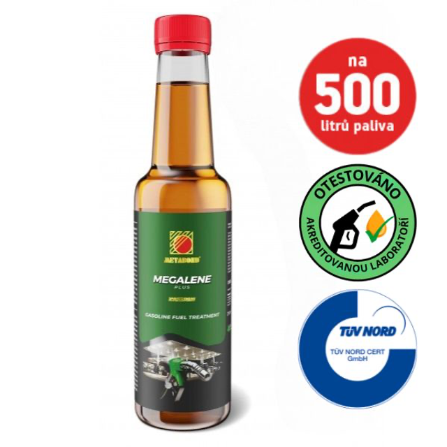 Metabond Megalene Plus aditivum do benzínu. 500 l ošetřeného paliva.
