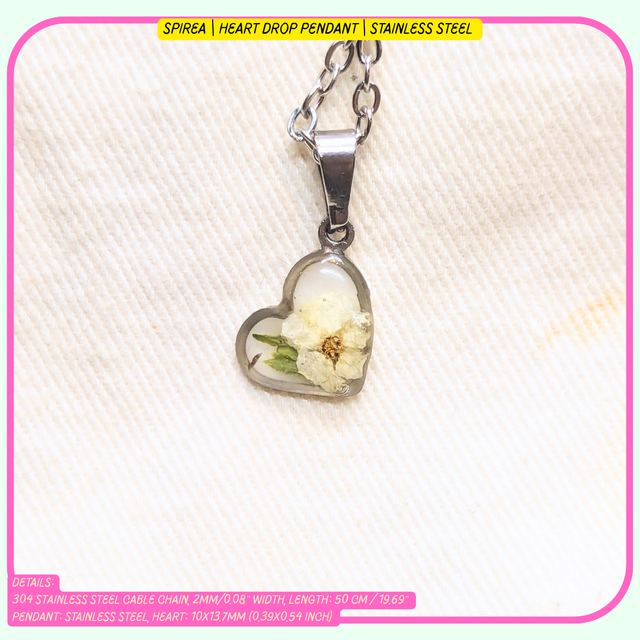 Heart Drop Pendant | Necklaces | Real Flowers