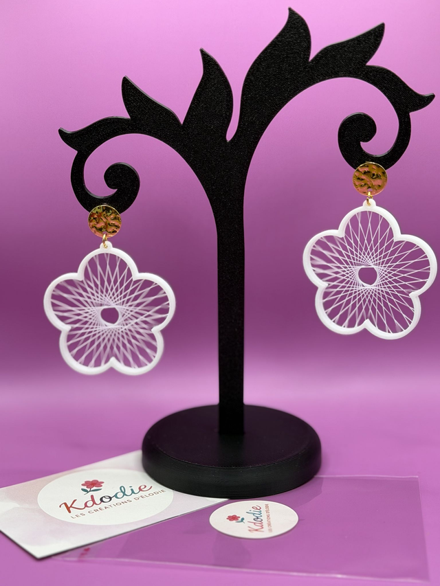 Boucles d'oreilles Fleur - Attaches Fantaisies 