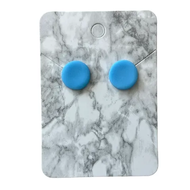 Neon blue studs - medium
