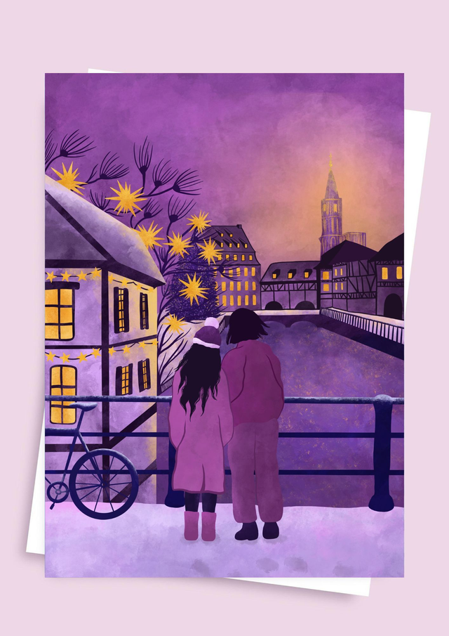 Carte Noël à Strasbourg