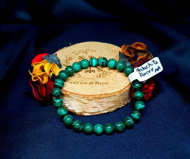 Bracelet Malachite Foncée AA