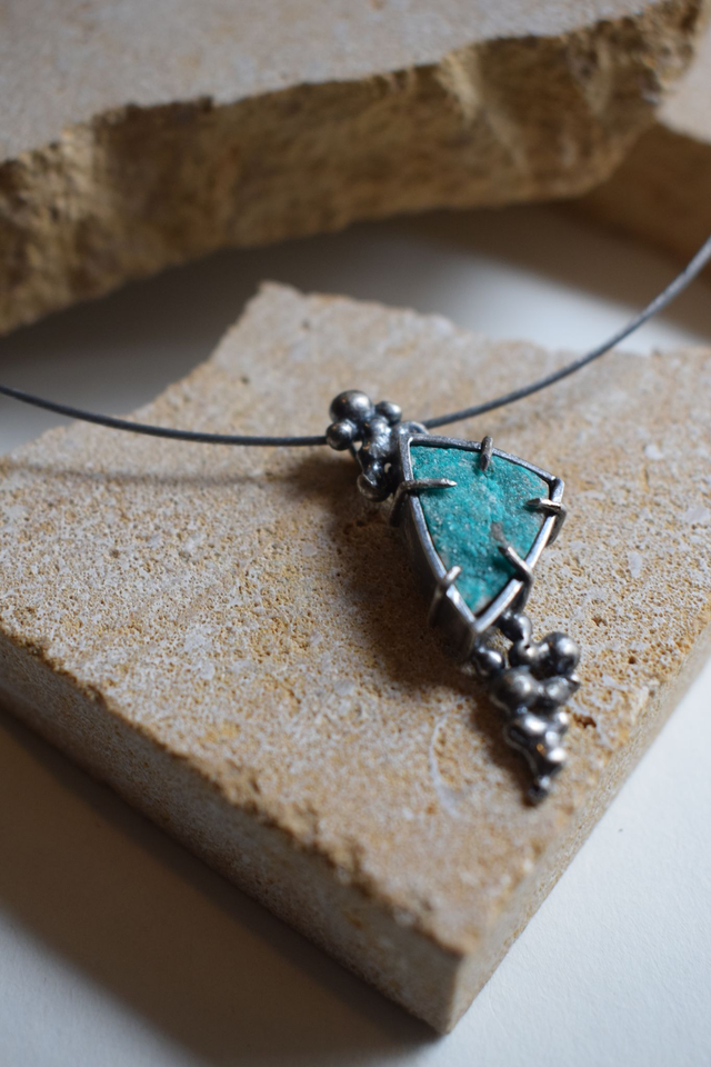 Pendentif Druze de Dioptase