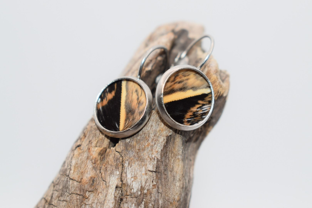 Boucles d'oreilles faisan vénéré femelle