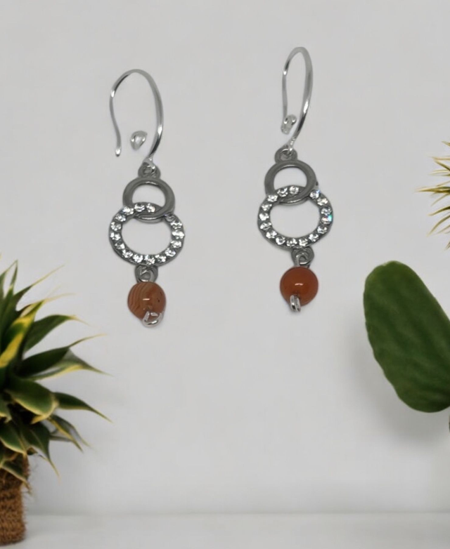 Boucles d'oreilles PIERRE CORNALINE 