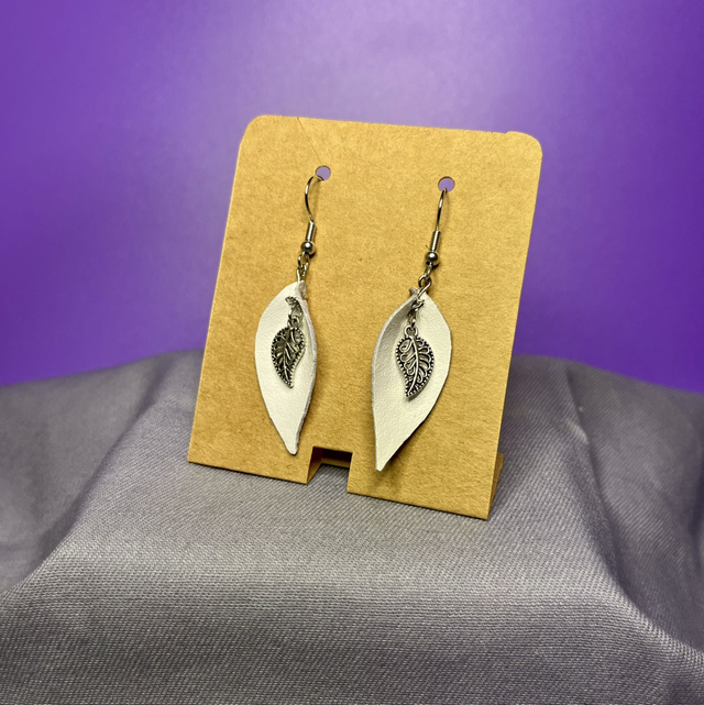 Boucles d’oreilles - Feuille de givre