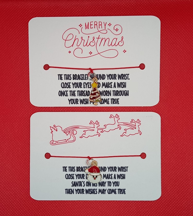 1x Christmas Charm Wish Bracelet 