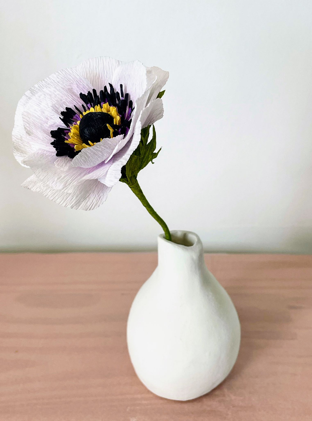 Anémone "Selma" avec son vase artisanal offert