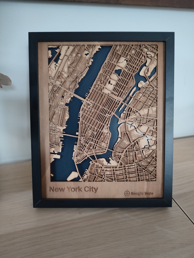 B02 – Carte de New York CIty 3D – Décoration Murale