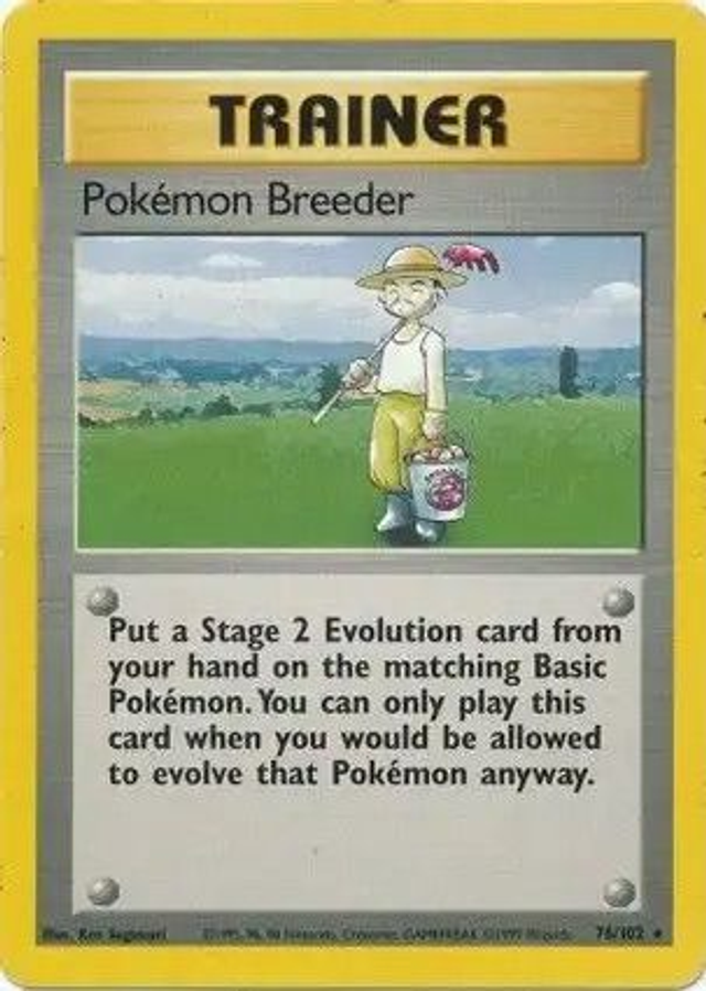 Pokémon Breeder - 76/102 (Base Set Unlimited)
