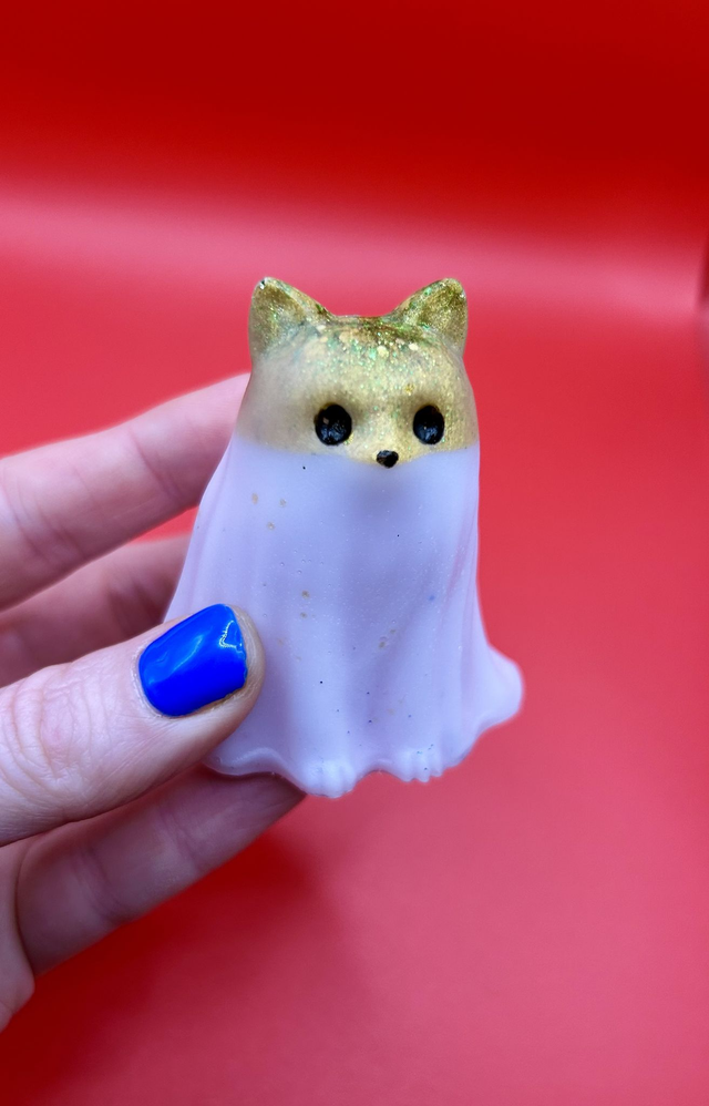 Cat Ghost Resin Ornaments - Various Colours - Ghost Cat