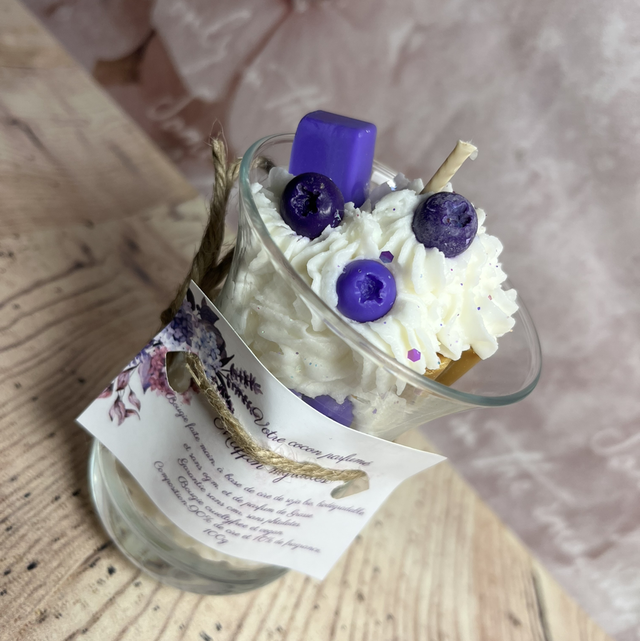 Bougie exquise muffin myrtille