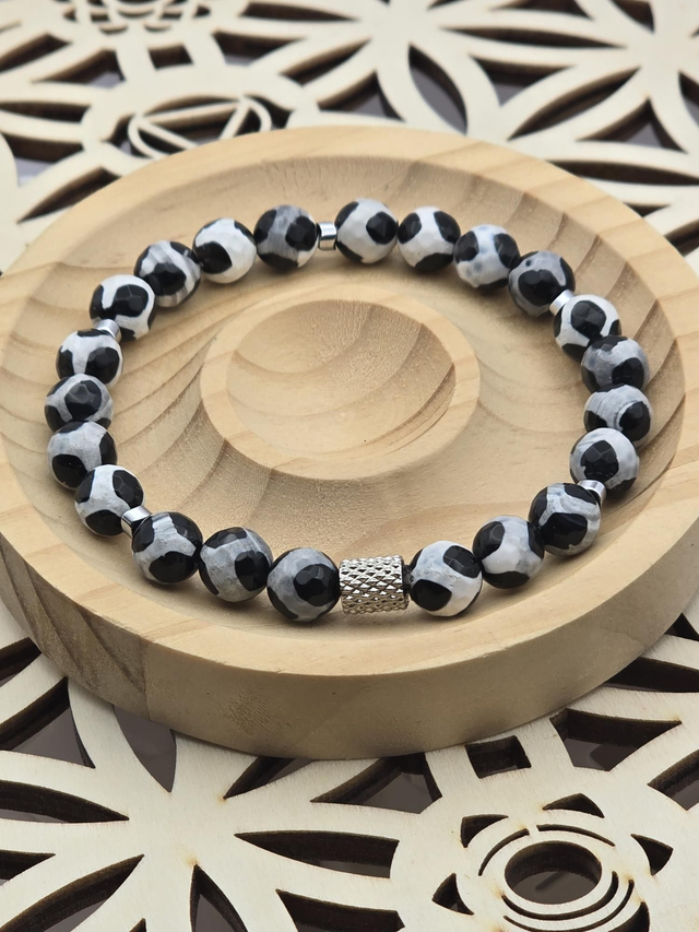 Bracelet Agate du Tibet 0,8 cm 