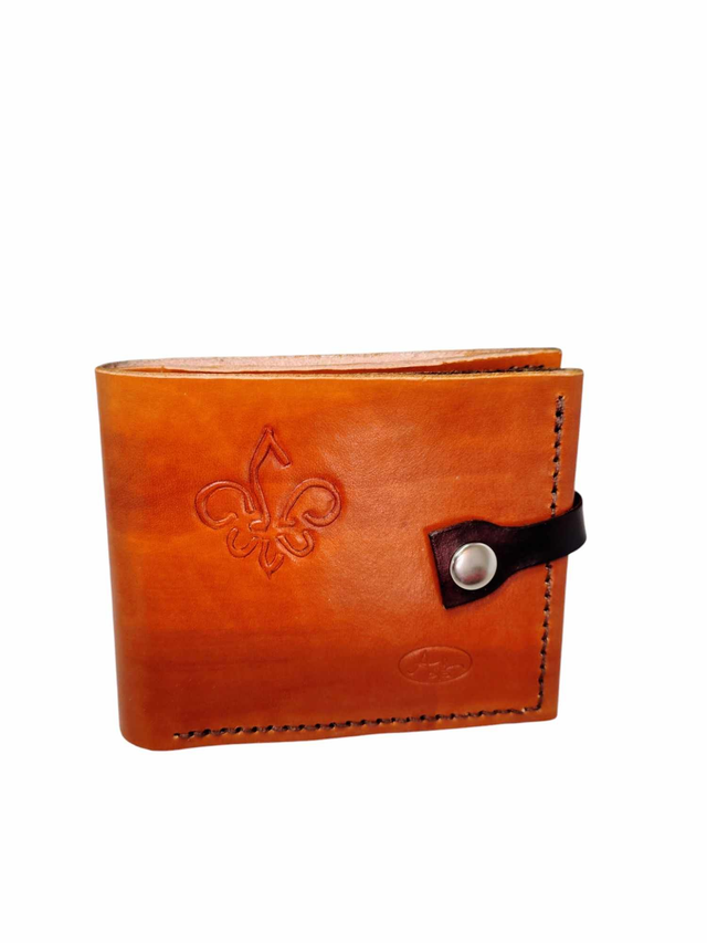 Portefeuille Fleur de Lys XL - fauve et marron
