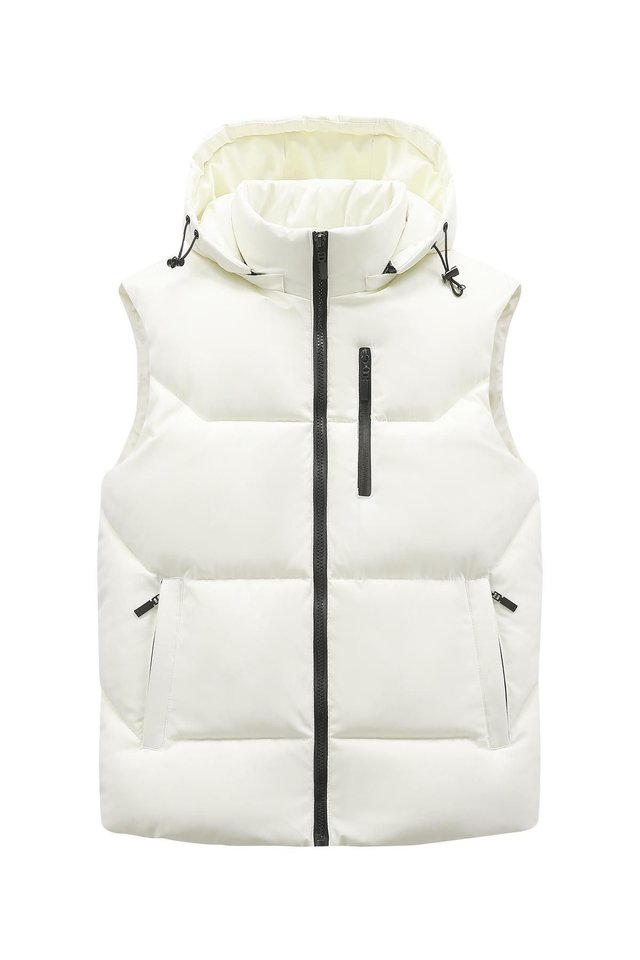Gilet sans manche avec capuche blanc