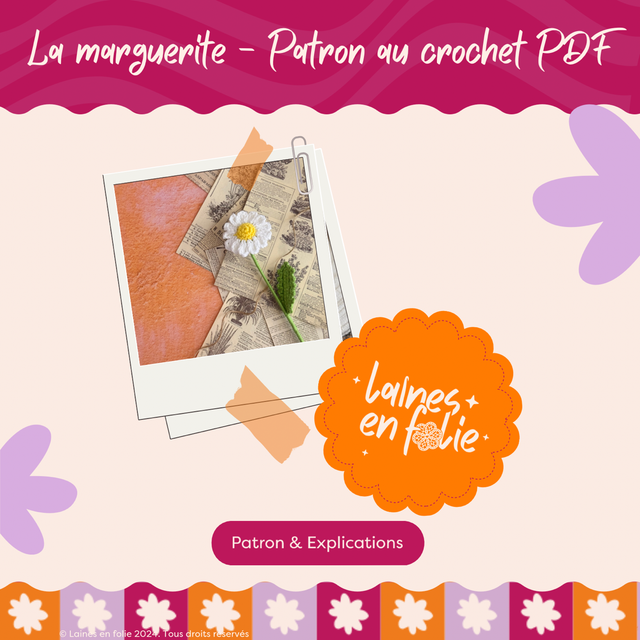 Patron au crochet – La marguerite (PDF)
