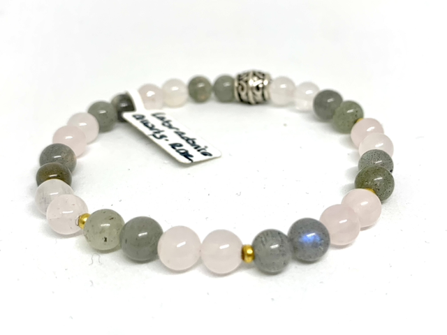 Quartz rose &amp; Labradorite 