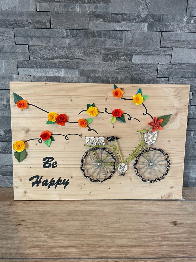 Art filaire Be Happy