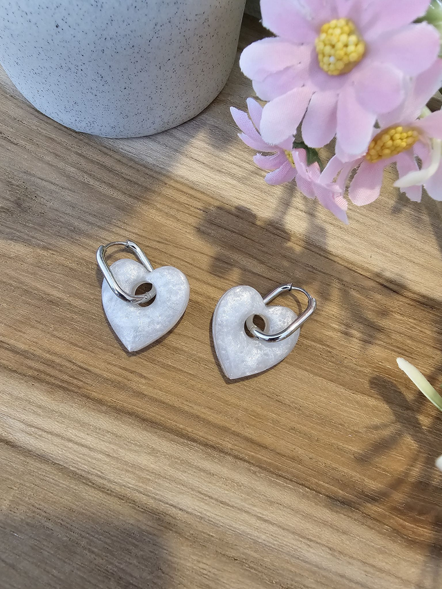 🏵️​FLOWER POP MINI COEUR interchangeable blanc🏵️