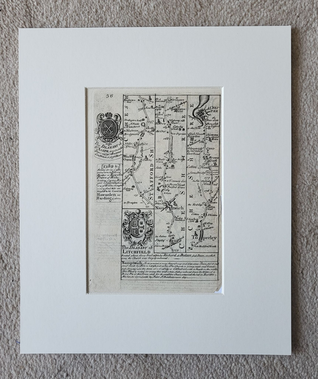 Woore, Nantwich, Chester (strip map)