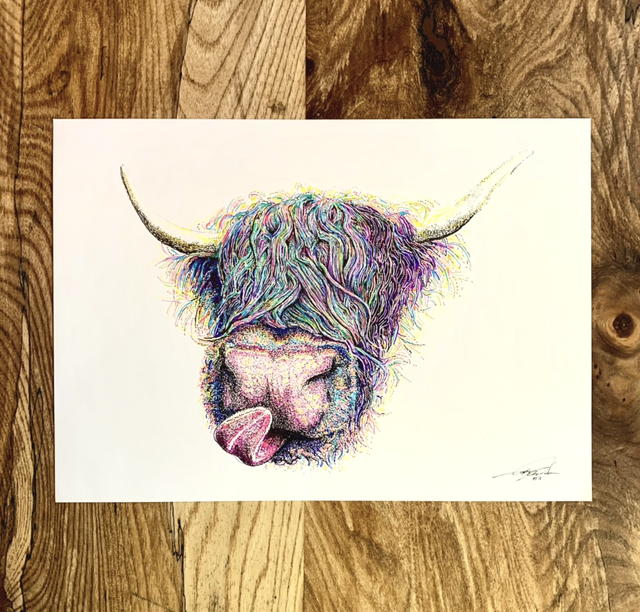 Cheeky iridescent cow 