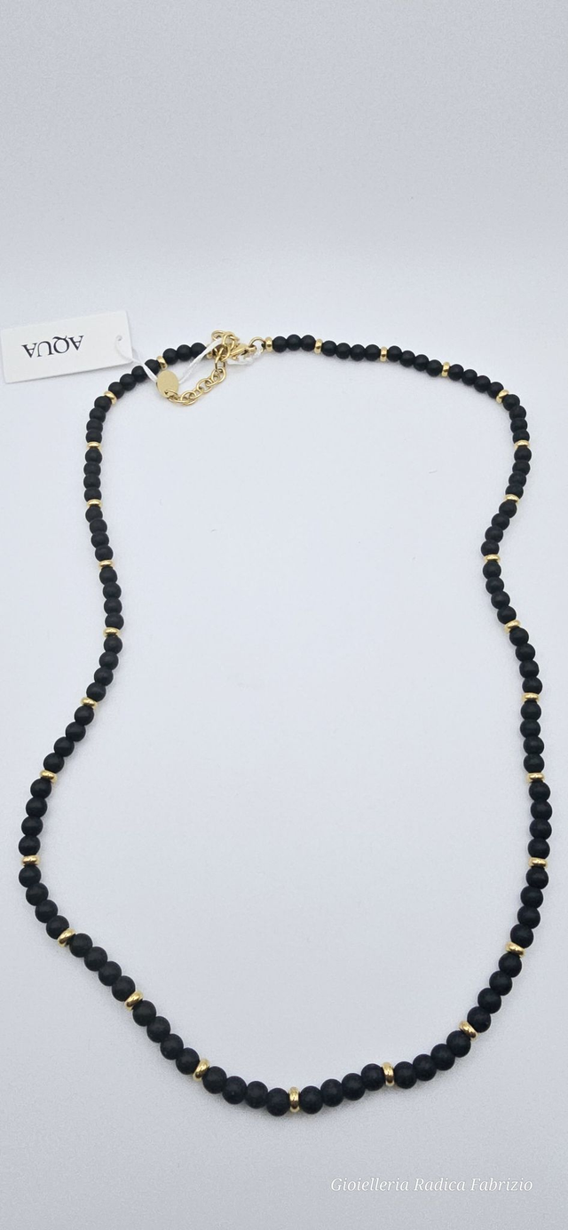 pareure collana e bracciale da uomo in acciaio "aqua uomo" 