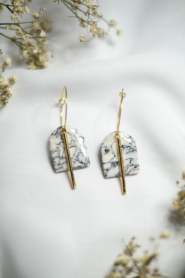 Coloris marbre blanc - Boucles Gaïa