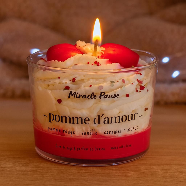 Bougie gourmande POMME D'AMOUR