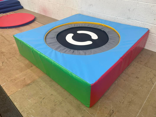 4ft x 4ft x 10 inch tall Primary coloured Trampoline surround 