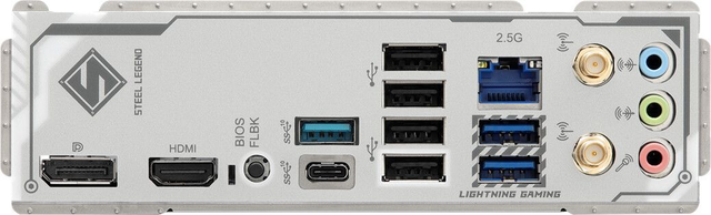 02.2.0121 – Scheda Madre ASRock B850M Steel Legend WiFi – Micro‑ATX mid‑range bianca/argento con WiFi 7 per Ryzen 7000/8000/9000