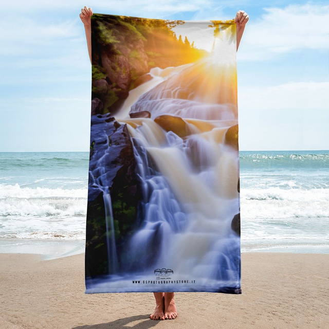 Telo mare cascata sunset